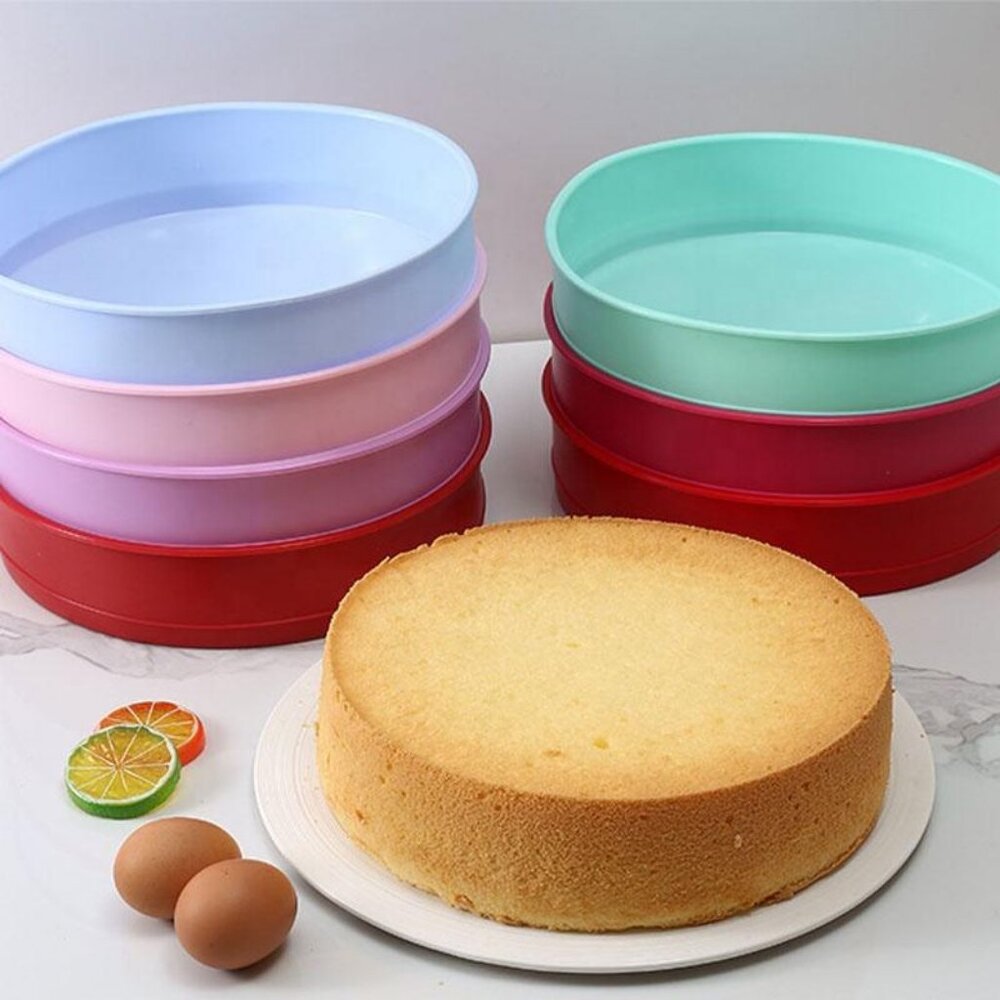 Silicone Cake Molds for Baking, Nonstick Baking Pans for Layer Cake9.5inches2Pcs